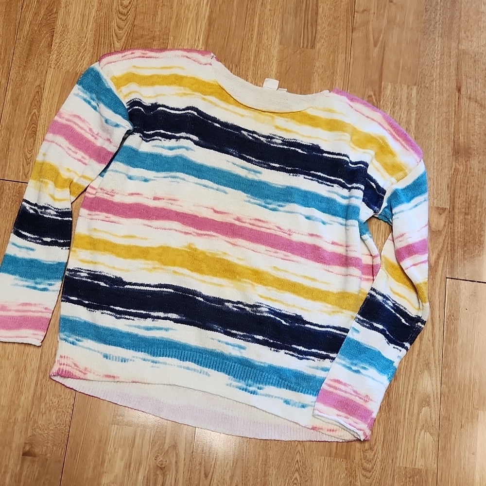 GAP cotton watercolor stripe sweater sz XL